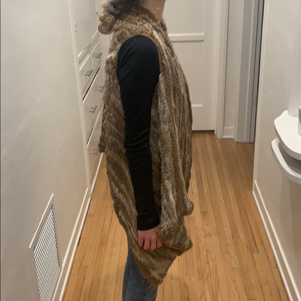 larok luxe Rabbit fur vest - Picture 3 of 9